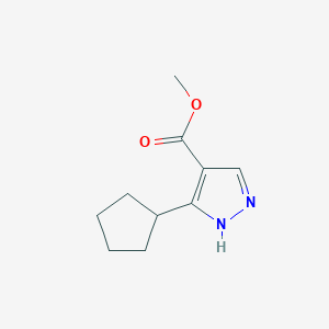 molecular formula C10H14N2O2 B14133228 methyl 5-cyclopentyl-1H-pyrazole-4-carboxylate 