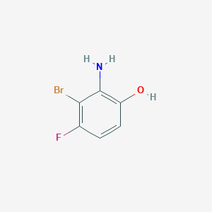 molecular formula C6H5BrFNO B1413329 2-Amino-3-bromo-4-fluorophenol CAS No. 1805533-08-7