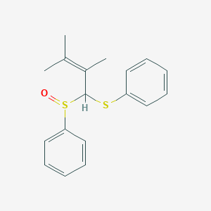 {[1-(Benzenesulfinyl)-2,3-dimethylbut-2-en-1-yl]sulfanyl}benzene