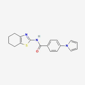 4-(1H-pyrrol-1-yl)-N-(4,5,6,7-tetrahydrobenzo[d]thiazol-2-yl)benzamide