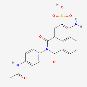 2-[4-(acetylamino)phenyl]-6-amino-1,3-dioxo-2,3-dihydro-1H-benzo[de]isoquinoline-5-sulfonic acid