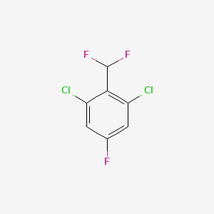 molecular formula C7H3Cl2F3 B1413344 2,6-Dichloro-4-fluorobenzodifluoride CAS No. 1806349-77-8