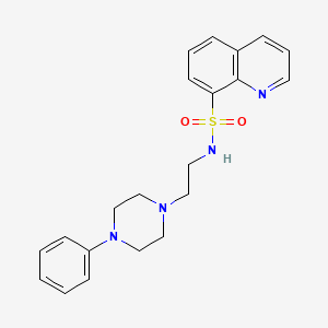 molecular formula C21H24N4O2S B14133451 N-(2-(4-phenylpiperazin-1-yl)ethyl)quinoline-8-sulfonamide CAS No. 912761-42-3