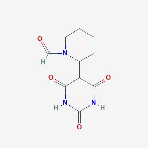 molecular formula C10H13N3O4 B14133453 2-(2,4,6-Trioxohexahydropyrimidin-5-yl)piperidine-1-carbaldehyde CAS No. 89216-26-2