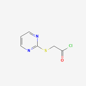 molecular formula C6H5ClN2OS B1413346 Acetyl chloride, 2-(2-pyrimidinylthio)- CAS No. 1146034-40-3