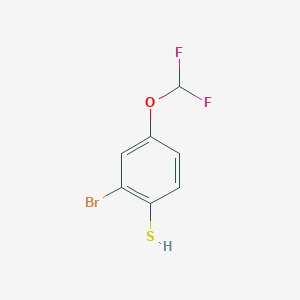 molecular formula C7H5BrF2OS B1413354 2-Bromo-4-(difluoromethoxy)thiophenol CAS No. 1805527-90-5