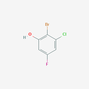molecular formula C6H3BrClFO B1413355 2-Bromo-3-chloro-5-fluorophenol CAS No. 1805518-65-3