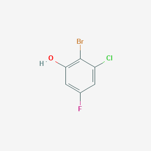 molecular formula C6H3BrClFO B1413355 2-溴-3-氯-5-氟苯酚 CAS No. 1805518-65-3