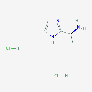 molecular formula C5H11Cl2N3 B1413356 (1S)-1-(1H-咪唑-2-基)乙-1-胺二盐酸盐 CAS No. 1807937-63-8