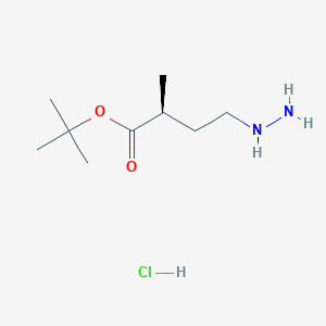 molecular formula C9H21ClN2O2 B14133572 tert-butyl (2S)-4-hydrazinyl-2-methylbutanoate;hydrochloride 