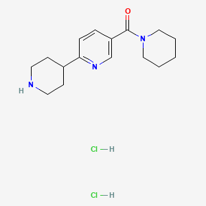 molecular formula C16H25Cl2N3O B1413358 Dihidrocloruro de 2-piperidin-4-il-5-(piperidin-1-ilcarbonil)piridina CAS No. 2109104-20-1