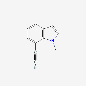 molecular formula C11H9N B1413359 1H-吲哚，7-乙炔基-1-甲基- CAS No. 1075192-79-8