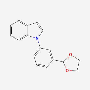 1-[3-(1,3-Dioxolan-2-yl)phenyl]indole