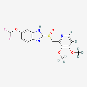 2-[[5,6-dideuterio-3,4-bis(trideuteriomethoxy)pyridin-2-yl]methylsulfinyl]-6-(difluoromethoxy)-1H-benzimidazole