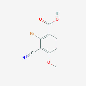 molecular formula C9H6BrNO3 B1413365 2-Bromo-3-cyano-4-methoxybenzoic acid CAS No. 1805413-78-8
