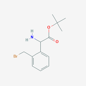 Tert-butyl 2-amino-2-[2-(bromomethyl)phenyl]acetate