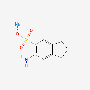 molecular formula C9H10NNaO3S B1413368 sodium 6-amino-2,3-dihydro-1H-indene-5-sulfonate CAS No. 1803604-01-4
