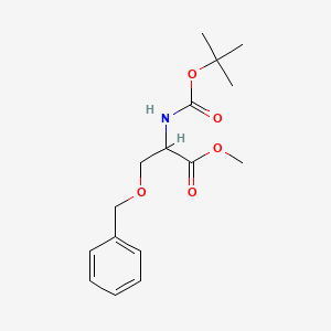 2-[[(2-Methylpropan-2-yl)oxy-oxomethyl]amino]-3-phenylmethoxypropanoic acid methyl ester