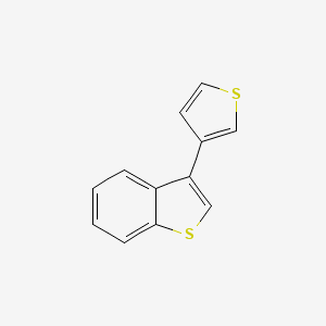 molecular formula C12H8S2 B14133779 3-(Thiophen-3-yl)benzo[b]thiophene 