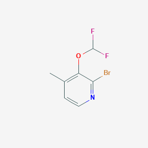 molecular formula C7H6BrF2NO B1413383 2-Bromo-3-difluoromethoxy-4-methylpyridine CAS No. 1805591-90-5