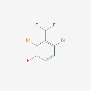 molecular formula C7H3Br2F3 B1413384 2,6-Dibromo-3-fluorobenzodifluoride CAS No. 1806294-71-2