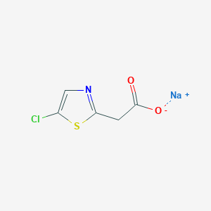 molecular formula C5H3ClNNaO2S B1413393 Sodium 2-(5-chloro-1,3-thiazol-2-yl)acetate CAS No. 1803610-24-3