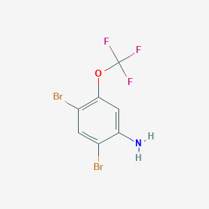 molecular formula C7H4Br2F3NO B1413396 2,4-Dibromo-5-(trifluoromethoxy)aniline CAS No. 1806329-10-1