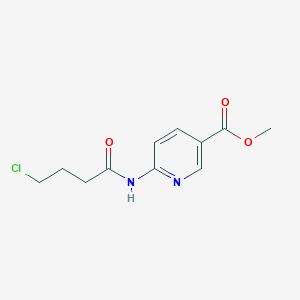 molecular formula C11H13ClN2O3 B1413401 Methyl 6-[(4-chlorobutanoyl)amino]nicotinate CAS No. 1987078-48-7