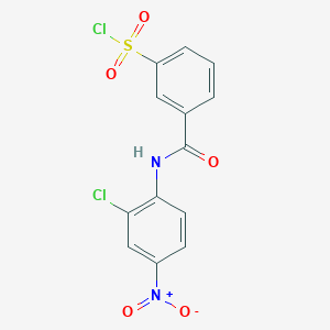 molecular formula C13H8Cl2N2O5S B1413403 3-[(2-Chloro-4-nitrophenyl)carbamoyl]benzenesulfonyl chloride CAS No. 2034153-42-7