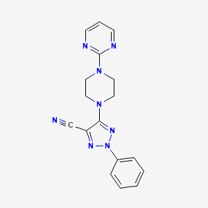 2-Phenyl-5-[4-(2-pyrimidinyl)-1-piperazinyl]-2H-1,2,3-triazole-4-carbonitrile