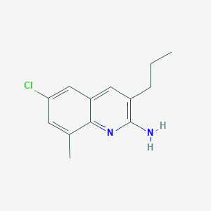 molecular formula C13H15ClN2 B14134135 6-Chloro-8-methyl-3-propylquinolin-2-amine CAS No. 948293-52-5