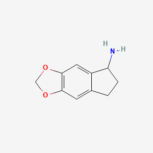 molecular formula C10H11NO2 B14134139 6,7-Dihydro-5H-indeno[5,6-D][1,3]dioxol-5-amine CAS No. 907973-38-0