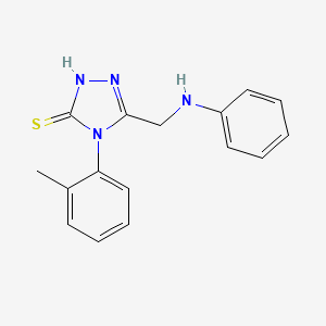 molecular formula C16H16N4S B14134154 4-(2-methylphenyl)-5-[(phenylamino)methyl]-4H-1,2,4-triazole-3-thiol CAS No. 914206-36-3