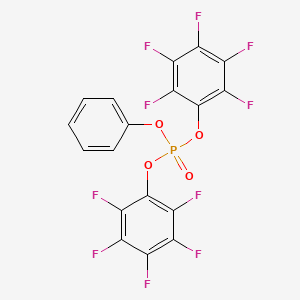 molecular formula C18H5F10O4P B14134162 Phosphoric acid, bis(pentafluorophenyl) phenyl ester 