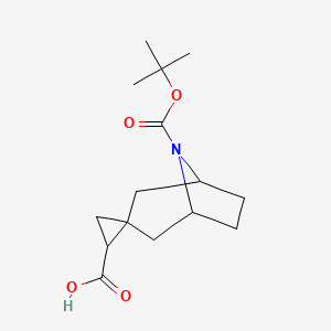 8-[(tert-Butoxy)carbonyl]-8-azaspiro[bicyclo[3.2.1]octane-3,1'-cyclopropane]-2'-carboxylic acid