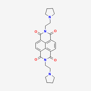 molecular formula C26H28N4O4 B14134232 2,7-Bis(2-(pyrrolidin-1-yl)ethyl)benzo[lmn][3,8]phenanthroline-1,3,6,8(2H,7H)-tetraone 