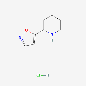 molecular formula C8H13ClN2O B1413424 2-异恶唑-5-基哌啶盐酸盐 CAS No. 2098500-81-1