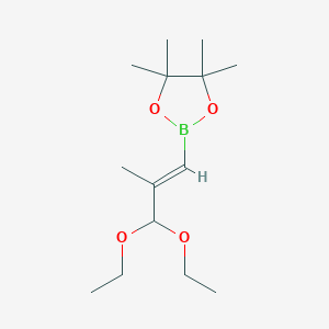 (E)-2-(3,3-Diethoxy-2-methylprop-1-en-1-yl)-4,4,5,5-tetramethyl-1,3,2-dioxaborolane