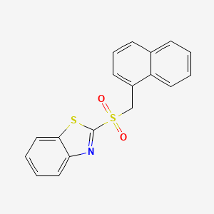 molecular formula C18H13NO2S2 B14134266 2-[(Naphthalen-1-yl)methanesulfonyl]-1,3-benzothiazole CAS No. 89036-38-4