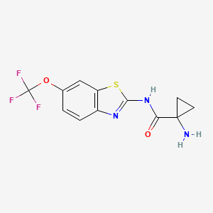 1-Amino-cyclopropanecarboxylic acid (6-trifluoromethoxybenzothiazol-2-yl)amide