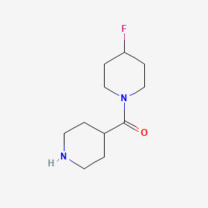 molecular formula C11H19FN2O B1413428 (4-氟哌啶-1-基)(哌啶-4-基)甲酮 CAS No. 2003934-49-2