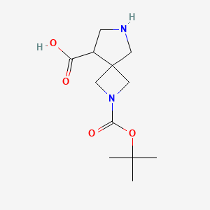 molecular formula C12H20N2O4 B1413430 2-(Tert-butoxycarbonyl)-2,6-diazaspiro[3.4]octane-8-carboxylic acid CAS No. 1823981-11-8