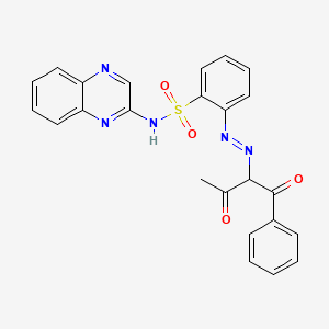 molecular formula C24H19N5O4S B14134308 2-[(E)-(1,3-Dioxo-1-phenylbutan-2-yl)diazenyl]-N-(quinoxalin-2-yl)benzene-1-sulfonamide CAS No. 89010-65-1