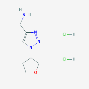 (1-(tetrahydrofuran-3-yl)-1H-1,2,3-triazol-4-yl)methanamine dihydrochloride