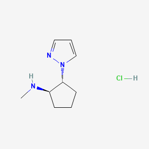 molecular formula C9H16ClN3 B1413432 (1R,2R)-N-methyl-2-(1H-pyrazol-1-yl)cyclopentan-1-amine hydrochloride CAS No. 1821793-03-6