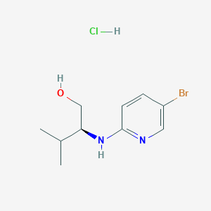 molecular formula C10H16BrClN2O B1413434 (2S)-2-[(5-bromopyridin-2-yl)amino]-3-methylbutan-1-ol hydrochloride CAS No. 1807940-77-7