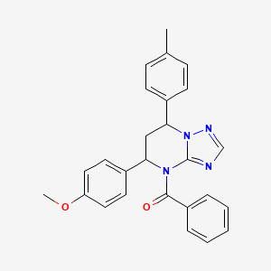 [5-(4-methoxyphenyl)-7-(4-methylphenyl)-6,7-dihydro[1,2,4]triazolo[1,5-a]pyrimidin-4(5H)-yl](phenyl)methanone