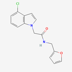 2-(4-chloro-1H-indol-1-yl)-N-(furan-2-ylmethyl)acetamide