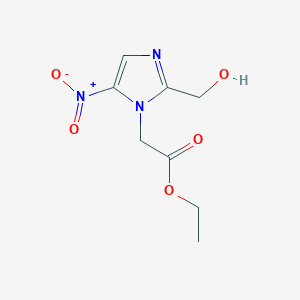 molecular formula C8H11N3O5 B14134354 Ethyl [2-(hydroxymethyl)-5-nitro-1H-imidazol-1-yl]acetate CAS No. 89128-06-3