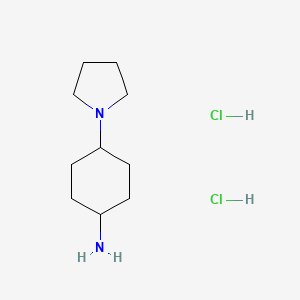 molecular formula C10H22Cl2N2 B1413438 (4-Pyrrolidin-1-ylcyclohexyl)amine dihydrochloride CAS No. 2206608-96-8